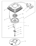 Recoil Starter Assembly Diagram and Parts List for 20046 210000001-210999999 - 2001 Toro Lawn Mower