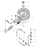 Flywheel Ignition Assembly Diagram and Parts List for 20046 210000001-210999999 - 2001 Toro Lawn Mower