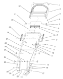 Handle Assembly Diagram and Parts List for 20048 210000001-210999999 - 2001 Toro Lawn Mower