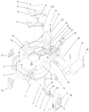 Housing And Wheel Assembly Diagram and Parts List for 20048 210000001-210999999 - 2001 Toro Lawn Mower