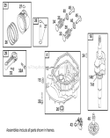 Crankcase Assembly Diagram and Parts List for 20048 210000001-210999999 - 2001 Toro Lawn Mower