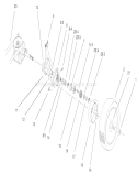 Gear Case And Wheel Assembly Diagram and Parts List for 20048 210000001-210999999 - 2001 Toro Lawn Mower