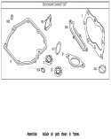 Gasket Assembly Diagram and Parts List for 20049 250000001-250999999 - 2005 Toro Lawn Mower