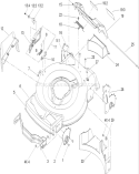 Deck, Side Chute and Rear Door Assembly Diagram and Parts List for 20013 250000001-250999999 - 2005 Toro Lawn Mower