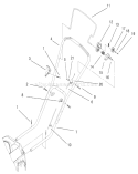 Part Location Diagram of 100-5044-05 Toro Handle-Upper