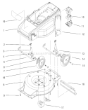 Deck, Liner and Wheel Assembly Diagram and Parts List for 20052 200000001-200999999 - 2000 Toro Lawn Mower