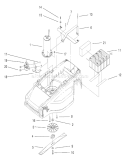 Motor, Battery and Blade Assembly Diagram and Parts List for 20052 200000001-200999999 - 2000 Toro Lawn Mower