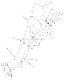 Handle and Controls Assembly Diagram and Parts List for 20052 99000001-99999999 - 1999 Toro Lawn Mower