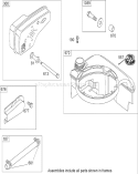 Muffler and Fuel Tank Assembly Diagram and Parts List for 20054 270000001-270999999 - 2007 Toro Lawn Mower