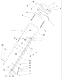 Handle Assembly Diagram and Parts List for 20057 250000001-250999999 - 2005 Toro Lawn Mower