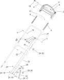 Handle Assembly Diagram and Parts List for 20058 260000001-260999999 - 2006 Toro Lawn Mower