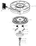 Recoil Starter Diagram and Parts List for 20060 9900001-9999999 - 1999 Toro Lawn Mower