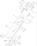 Handle Assembly Diagram and Parts List for 20062 270000001-270999999 - 2007 Toro Lawn Mower