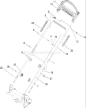 Handle Assembly Diagram and Parts List for 20068 280000001-280999999 - 2008 Toro Lawn Mower