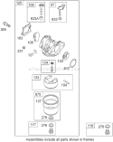 Carburetor Assembly Diagram and Parts List for 20068 280000001-280999999 - 2008 Toro Lawn Mower