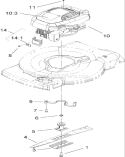 Engine and Blade Assembly Diagram and Parts List for 20069 270000001-270999999 - 2007 Toro Lawn Mower
