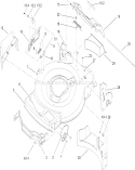 Housing Assembly Diagram and Parts List for 20017 260000001-260999999 - 2006 Toro Lawn Mower
