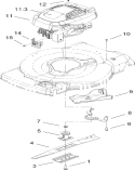 Engine and Blade Assembly Diagram and Parts List for 20073 270000001-270999999 - 2007 Toro Lawn Mower