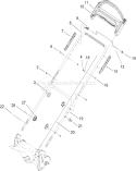 Handle Assembly Diagram and Parts List for 20076 270000001-270999999 - 2007 Toro Lawn Mower