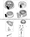 Rewind Starter Assembly Diagram and Parts List for 20070 260000001-260999999 - 2006 Toro Lawn Mower