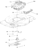 Engine and Blade Assembly Diagram and Parts List for 20087 280009001-280999999 - 2008 Toro Lawn Mower