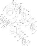Front and Rear Wheel Assembly Diagram and Parts List for 20090 290000001-290999999 - 2009 Toro Lawn Mower