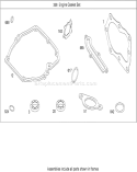 Engine Gasket Set Diagram and Parts List for 20092C 280000001-280999999 - 2008 Toro Lawn Mower