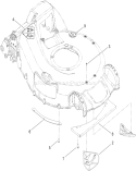 Housing Assembly Diagram and Parts List for 20093C 290000001-290999999 - 2009 Toro Lawn Mower