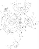 Housing Assembly Diagram and Parts List for 20093 280000001-280999999 - 2008 Toro Lawn Mower