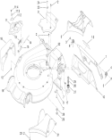 Deck Housing and Rear Door Assembly Diagram and Parts List for 20093 290000001-290999999 - 2009 Toro Lawn Mower