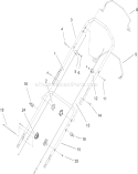 Handle Assembly Diagram and Parts List for 20072 270000001-270999999 - 2007 Toro Lawn Mower