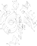 Deck Housing and Rear Door Assembly Diagram and Parts List for 20092C 290000001-290999999 - 2009 Toro Lawn Mower