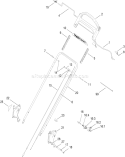 Handle Assembly Diagram and Parts List for 20095 310000001-310004268 - 2010 Toro Lawn Mower