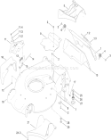 Housing and Rear Door Assembly Diagram and Parts List for 20092C 310000001-310999999 - 2010 Toro Lawn Mower