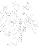 Deck Housing and Rear Door Assembly Diagram and Parts List for 20092 290000001-290999999 - 2009 Toro Lawn Mower