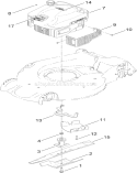 Engine and Blade Assembly Diagram and Parts List for 20095 310000001-310004268 - 2010 Toro Lawn Mower