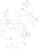 Housing and Rear Door Assembly Diagram and Parts List for 20095 310000001-310004268 - 2010 Toro Lawn Mower