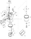 Carburetor Assembly Diagram and Parts List for 20074A 270000001-270999999 - 2007 Toro Lawn Mower