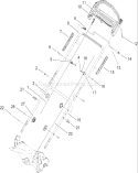 Handle Assembly Diagram and Parts List for 20074A 270000001-270999999 - 2007 Toro Lawn Mower