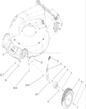 Height-of-Cut Assembly Diagram and Parts List for 20092C 280000001-280999999 - 2008 Toro Lawn Mower
