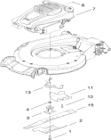 Engine and Blade Assembly Diagram and Parts List for 20099 310000001-310000309 - 2010 Toro Lawn Mower