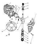 Crankshaft Assembly Diagram and Parts List for 20106 1000001-1999999 - 1991 Toro Lawn Mower