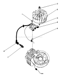 Flywheel and Magneto Diagram and Parts List for 20106 1000001-1999999 - 1991 Toro Lawn Mower