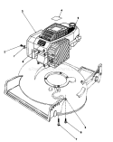 Engine Assembly Diagram and Parts List for 20107 1000001-1999999 - 1991 Toro Lawn Mower