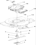 Engine and Blade Assembly Diagram and Parts List for 20112 290000001-290999999 - 2009 Toro Lawn Mower