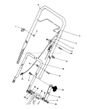 Handle & Throttle Control Assembly Diagram and Parts List for 20181 3900001-3999999 - 1993 Toro Lawn Mower