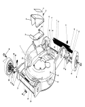 Housing Assembly Diagram and Parts List for 20182 39000001-39999999 - 1993 Toro Lawn Mower