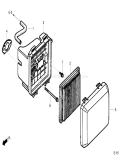 Part Location Diagram of 17211-ZL8-023 Honda Air Cleaner Element