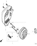Part Location Diagram of 18321-Z0L-J01 Honda Protector- Muffler