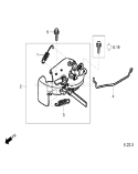 Choke Base Assembly Diagram and Parts List for 20192 290000001-290999999 - 2009 Toro Lawn Mower
